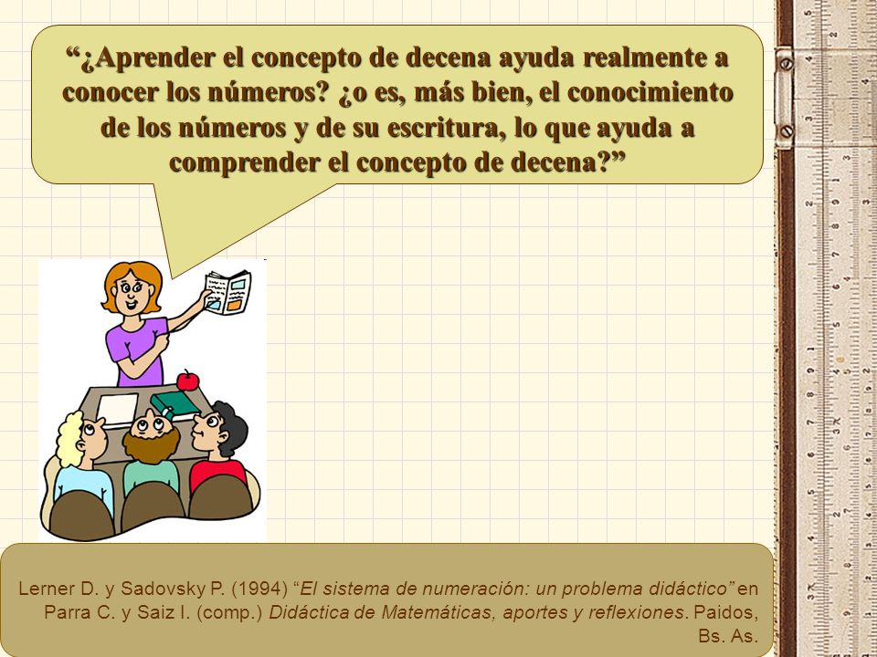 ¿Aprender el concepto de decena ayuda realmente a conocer los números