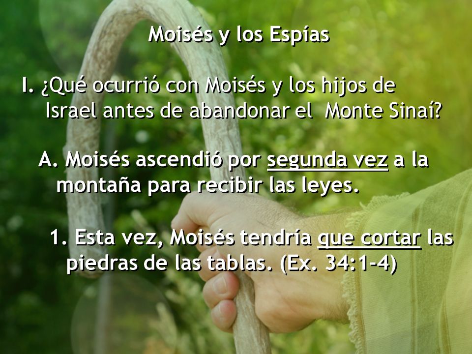 Moisés y los Espías I. ¿Qué ocurrió con Moisés y los hijos de Israel antes de abandonar el Monte Sinaí