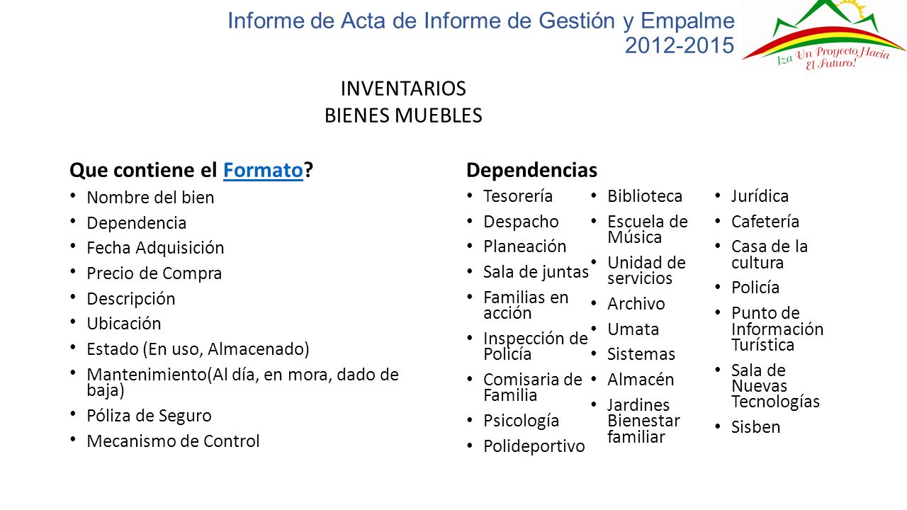 Informe de Acta de Informe de Gestión y Empalme