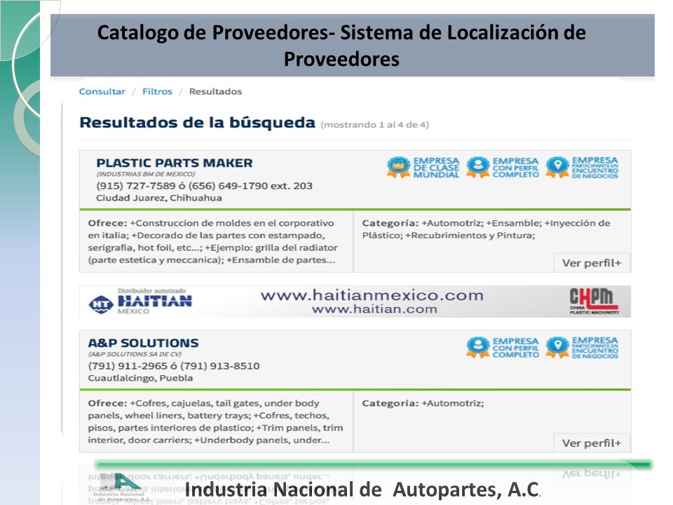 Catalogo de Proveedores- Sistema de Localización de Proveedores