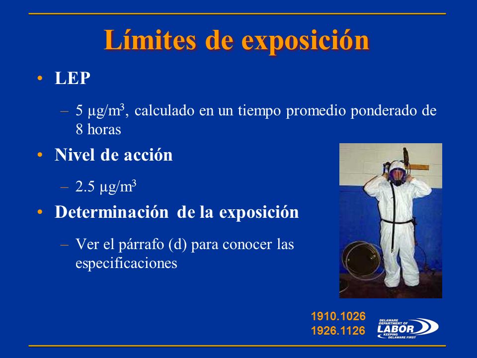Límites de exposición LEP Nivel de acción