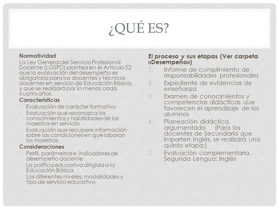 ¿Qué es El proceso y sus etapas (Ver carpeta «Desempeño»)