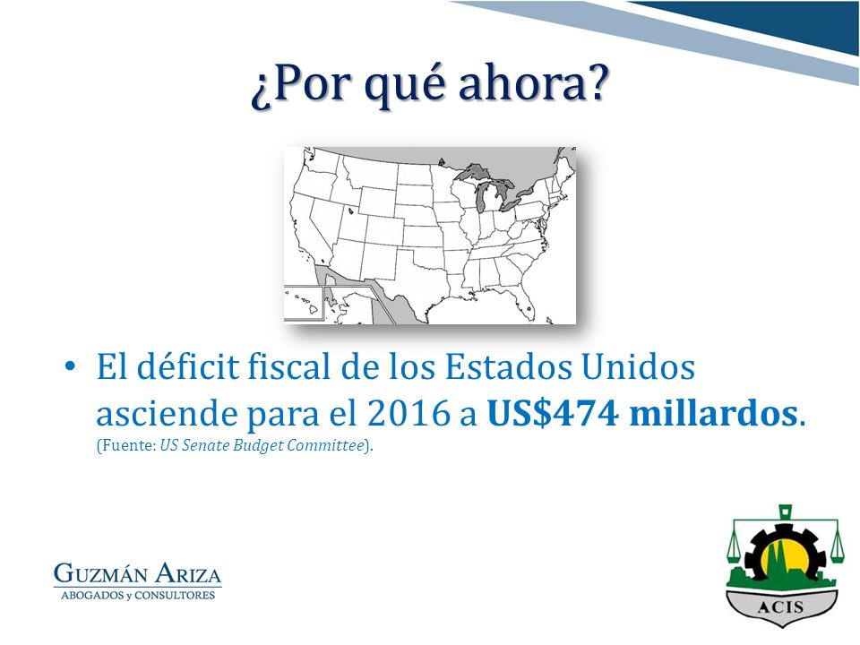 ¿Por qué ahora. El déficit fiscal de los Estados Unidos asciende para el 2016 a US$474 millardos.