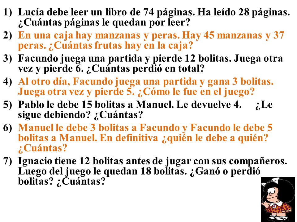Lucía debe leer un libro de 74 páginas. Ha leído 28 páginas