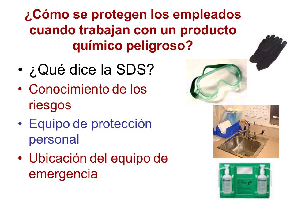 ¿Cómo se protegen los empleados cuando trabajan con un producto químico peligroso
