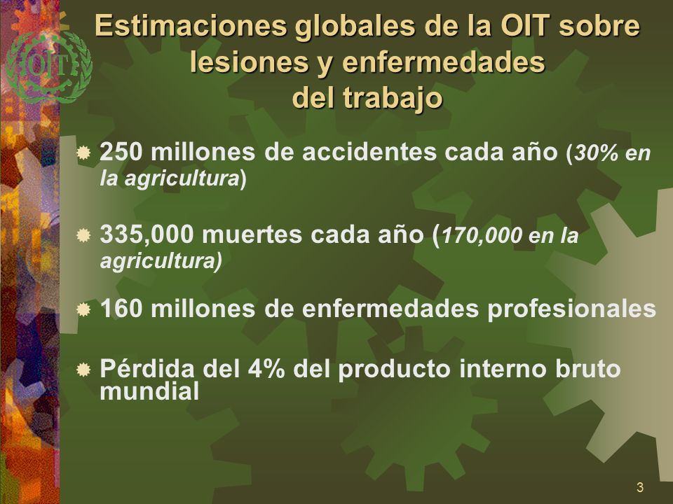 Estimaciones globales de la OIT sobre lesiones y enfermedades del trabajo