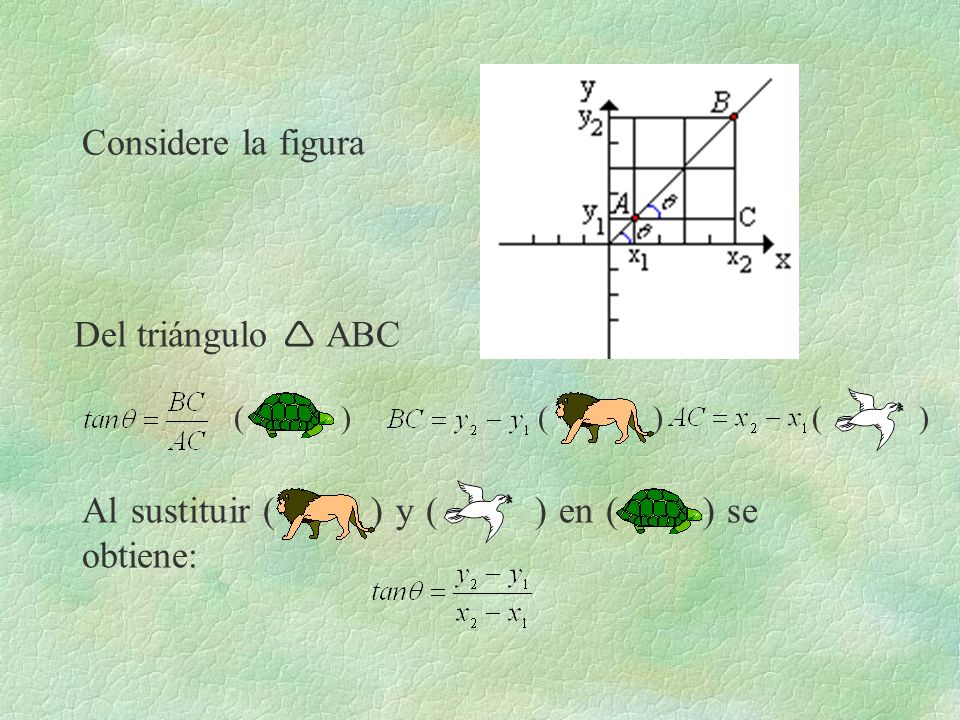 Al sustituir ( ) y ( ) en ( ) se obtiene: