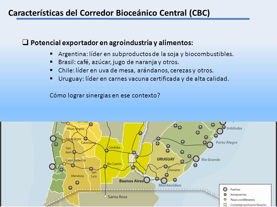 Características del Corredor Bioceánico Central (CBC)
