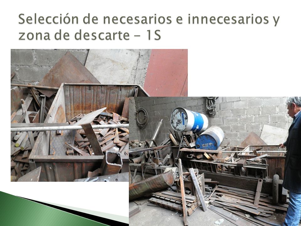 Selección de necesarios e innecesarios y zona de descarte - 1S