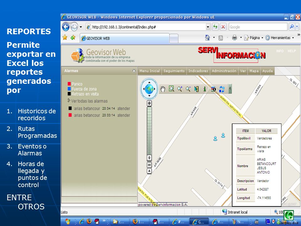 Permite exportar en Excel los reportes generados por