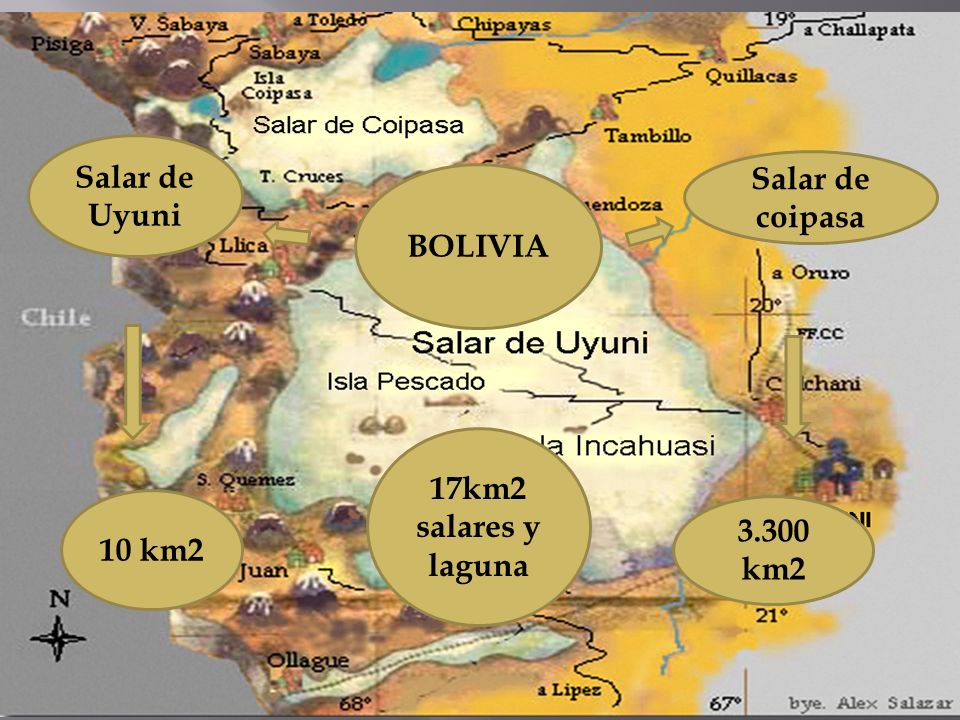 Salar de Uyuni Salar de coipasa BOLIVIA 17km2 salares y laguna 10 km km2