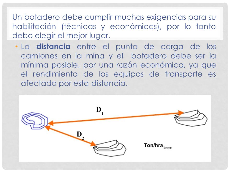 Un botadero debe cumplir muchas exigencias para su habilitación (técnicas y económicas), por lo tanto debo elegir el mejor lugar.