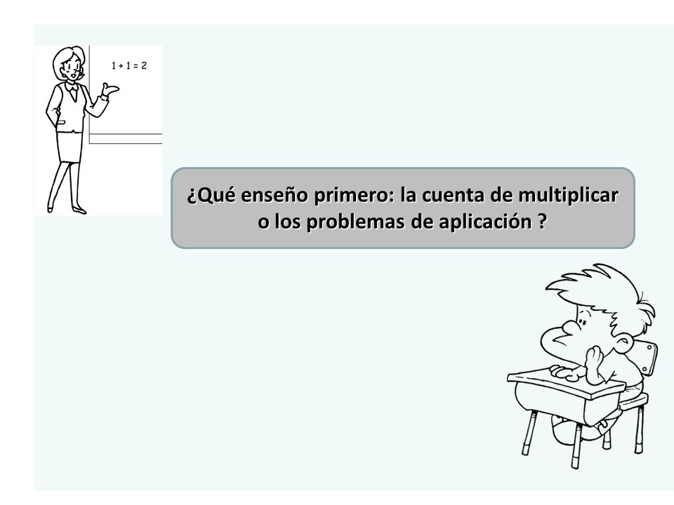 ¿Qué enseño primero: la cuenta de multiplicar o los problemas de aplicación