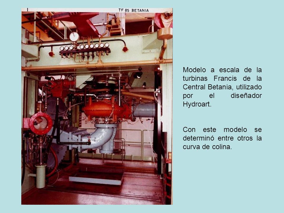 Modelo a escala de la turbinas Francis de la Central Betania, utilizado por el diseñador Hydroart.