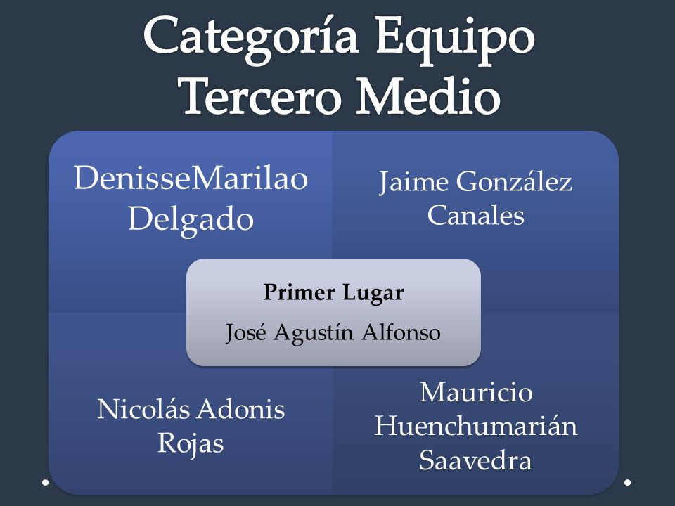 Categoría Equipo Tercero Medio Denisse Marilao Delgado Primer Lugar