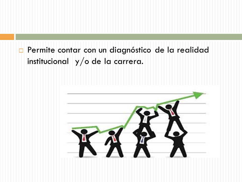 Permite contar con un diagnóstico de la realidad institucional y/o de la carrera.