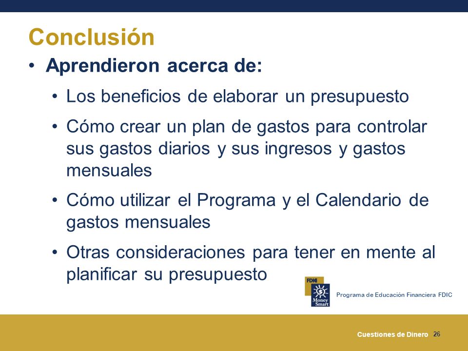Conclusión Aprendieron acerca de: