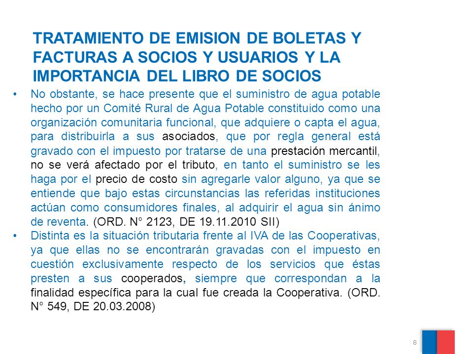 TRATAMIENTO DE EMISION DE BOLETAS Y FACTURAS A SOCIOS Y USUARIOS Y LA IMPORTANCIA DEL LIBRO DE SOCIOS