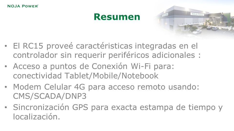 Resumen El RC15 proveé caractéristicas integradas en el controlador sin requerir periféricos adicionales :