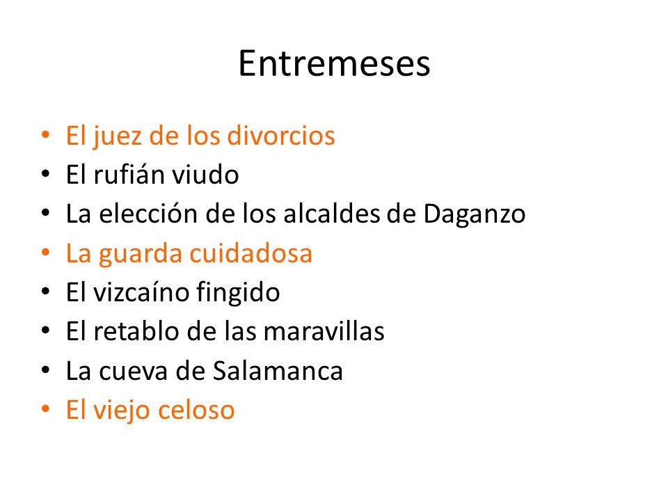 Entremeses El juez de los divorcios El rufián viudo
