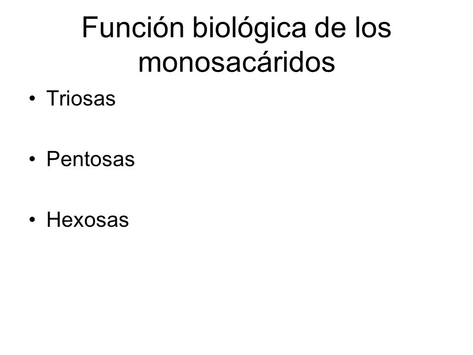 Función biológica de los monosacáridos