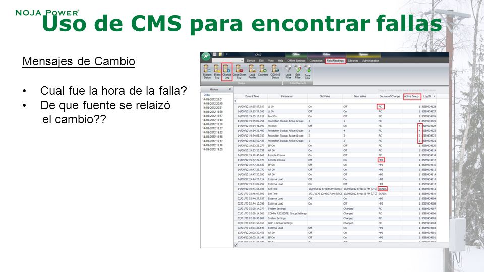 Uso de CMS para encontrar fallas