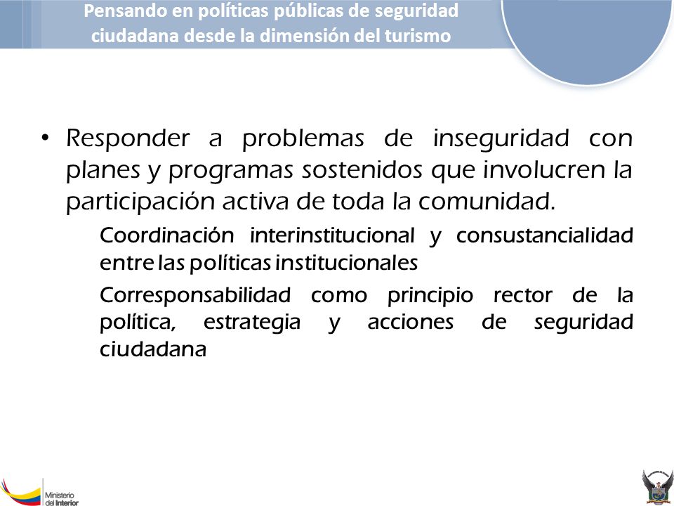 Pensando en políticas públicas de seguridad ciudadana desde la dimensión del turismo