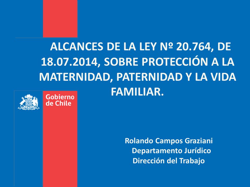 ALCANCES DE LA LEY Nº , DE , SOBRE PROTECCIÓN A LA MATERNIDAD, PATERNIDAD Y LA VIDA FAMILIAR.