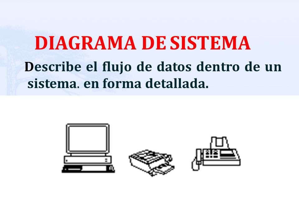 DIAGRAMA DE SISTEMA Describe el flujo de datos dentro de un sistema. en forma detallada.