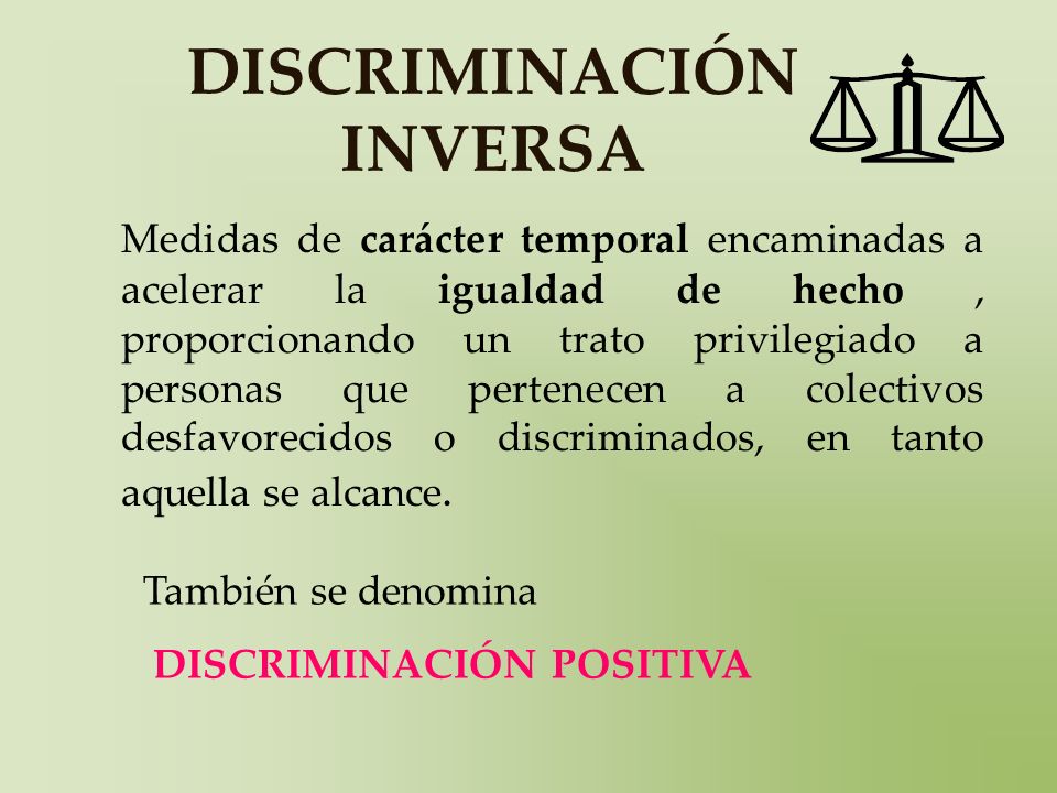 DISCRIMINACIÓN INVERSA
