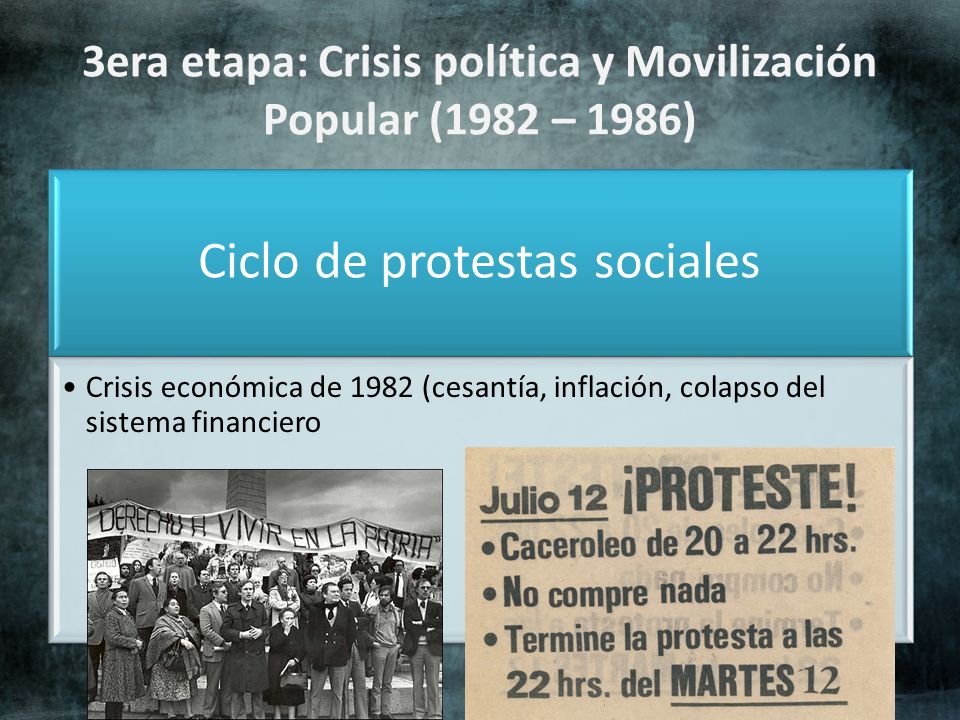 3era etapa: Crisis política y Movilización Popular (1982 – 1986)