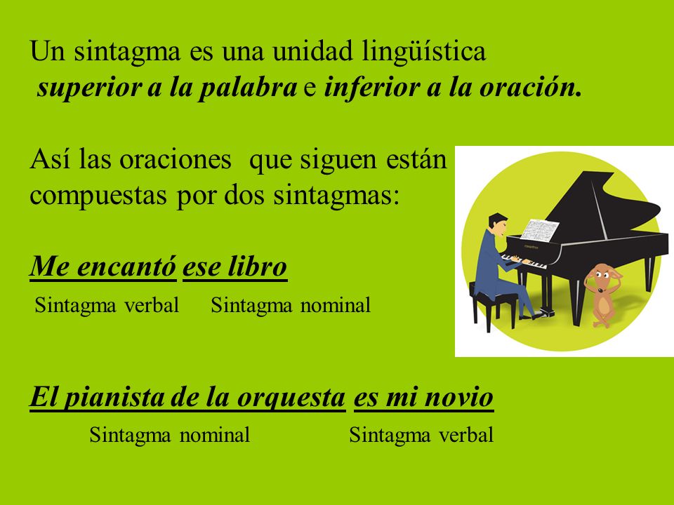 Un sintagma es una unidad lingüística