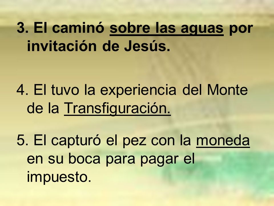 3. El caminó sobre las aguas por invitación de Jesús.