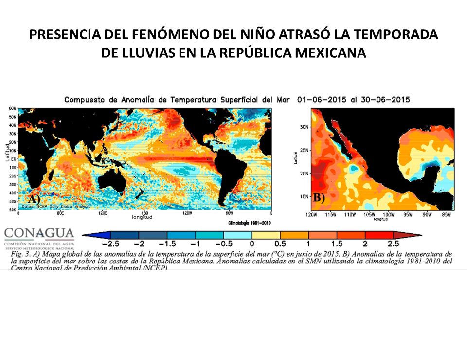 PRESENCIA DEL FENÓMENO DEL NIÑO ATRASÓ LA TEMPORADA DE LLUVIAS EN LA REPÚBLICA MEXICANA