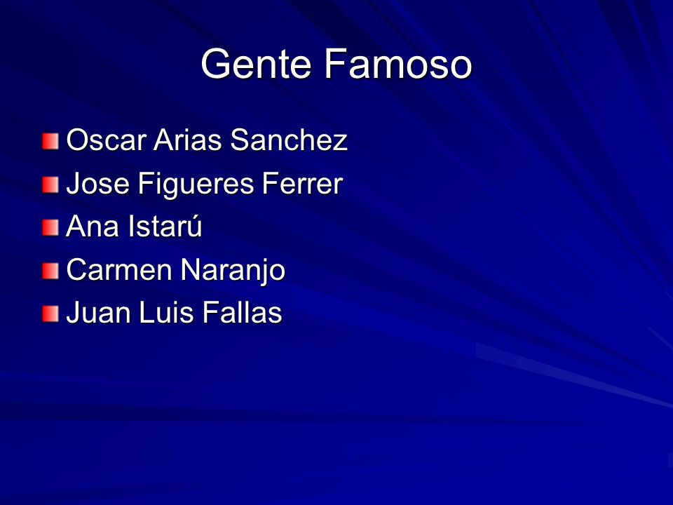 Gente Famoso Oscar Arias Sanchez Jose Figueres Ferrer Ana Istarú