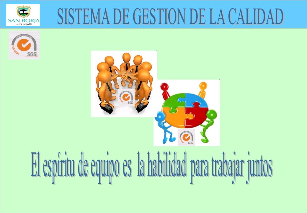 El espíritu de equipo es la habilidad para trabajar juntos