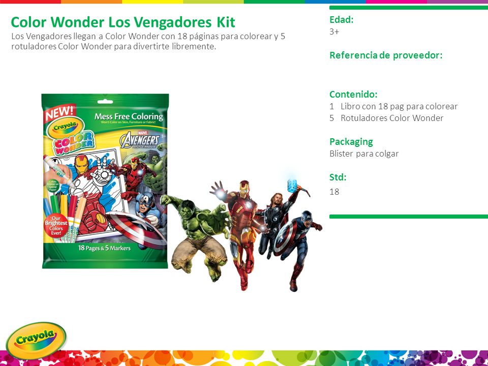Color Wonder Los Vengadores Kit