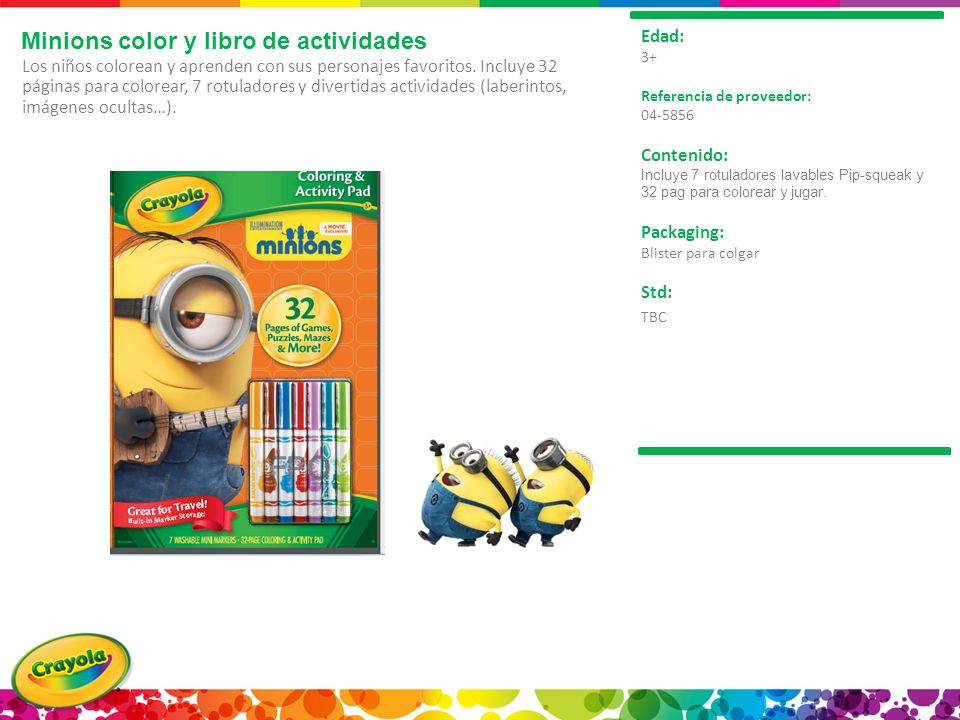 Minions color y libro de actividades