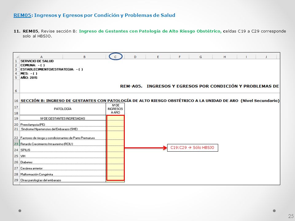 REM05: Ingresos y Egresos por Condición y Problemas de Salud