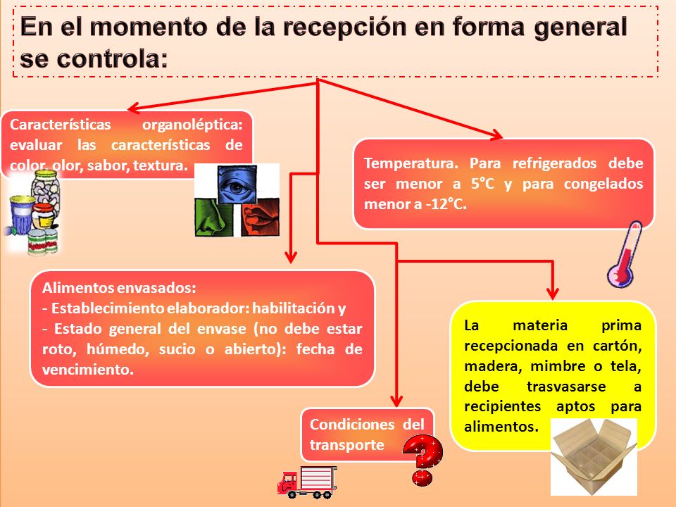 En el momento de la recepción en forma general se controla: