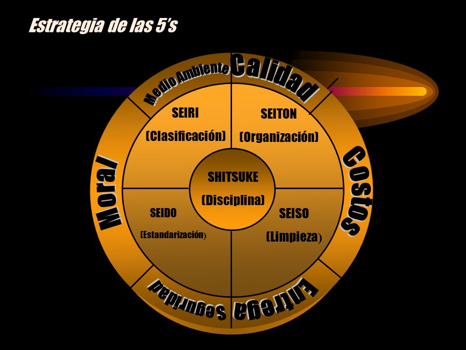 Costos Calidad Estrategia de las 5’s Entrega Moral Seguridad