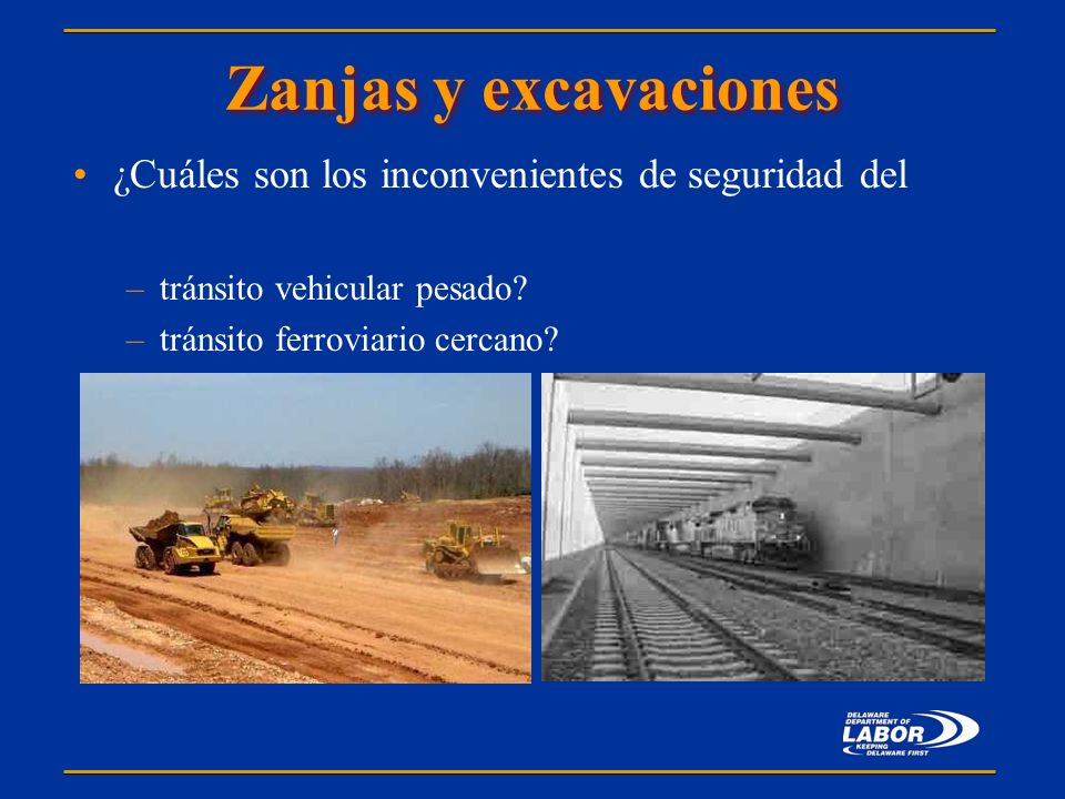 Zanjas y excavaciones ¿Cuáles son los inconvenientes de seguridad del