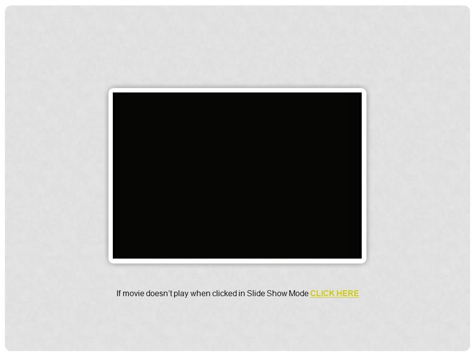 If movie doesn’t play when clicked in Slide Show Mode CLICK HERE