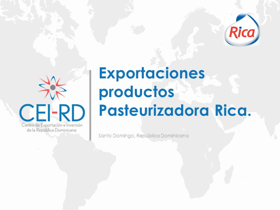 Exportaciones productos Pasteurizadora Rica.