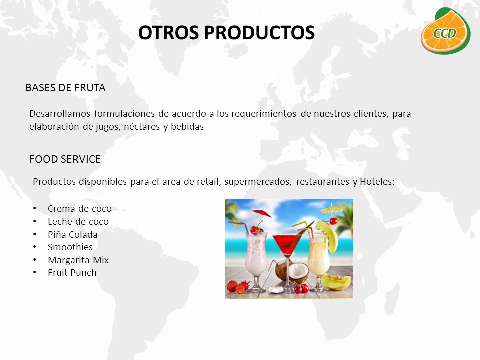 OTROS PRODUCTOS BASES DE FRUTA FOOD SERVICE