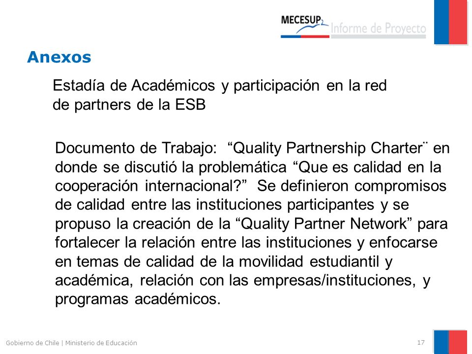 Estadía de Académicos y participación en la red de partners de la ESB