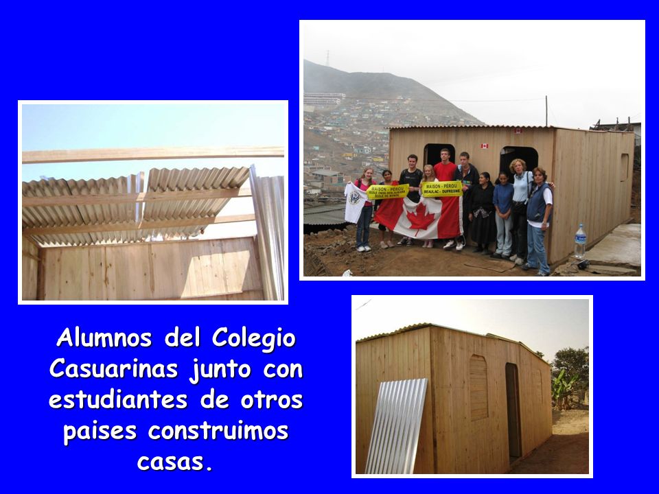 01/02/10 Alumnos del Colegio Casuarinas junto con estudiantes de otros paises construimos casas.