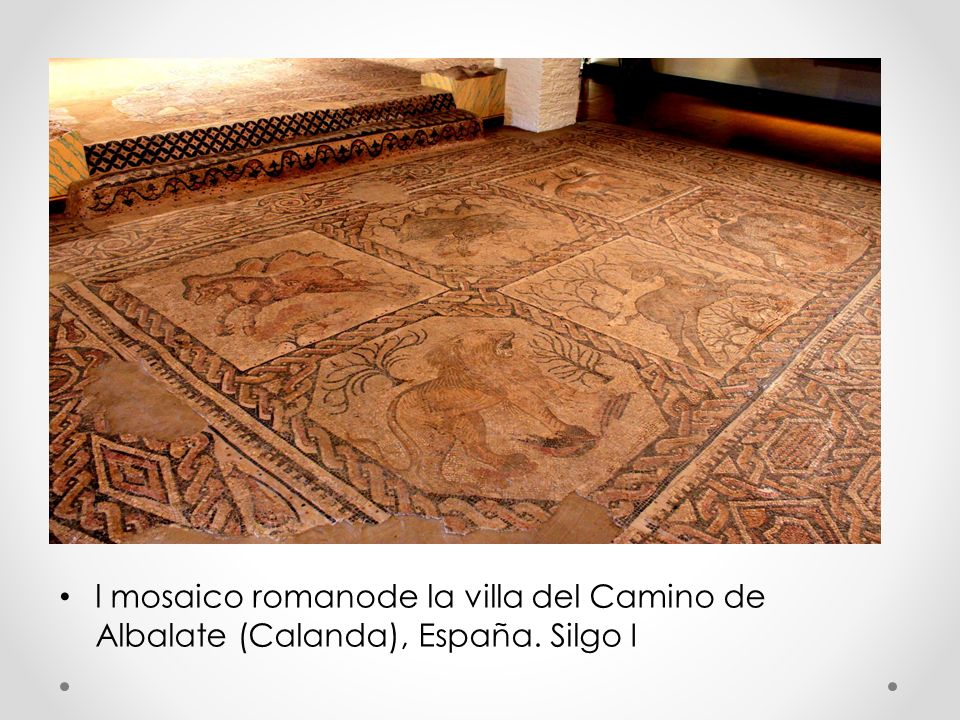 l mosaico romanode la villa del Camino de Albalate (Calanda), España