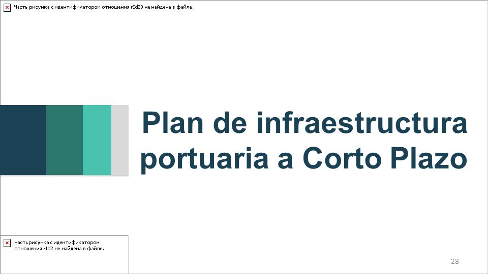 Plan de infraestructura portuaria a Corto Plazo