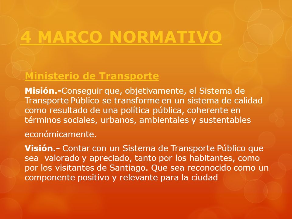 4 MARCO NORMATIVO Ministerio de Transporte
